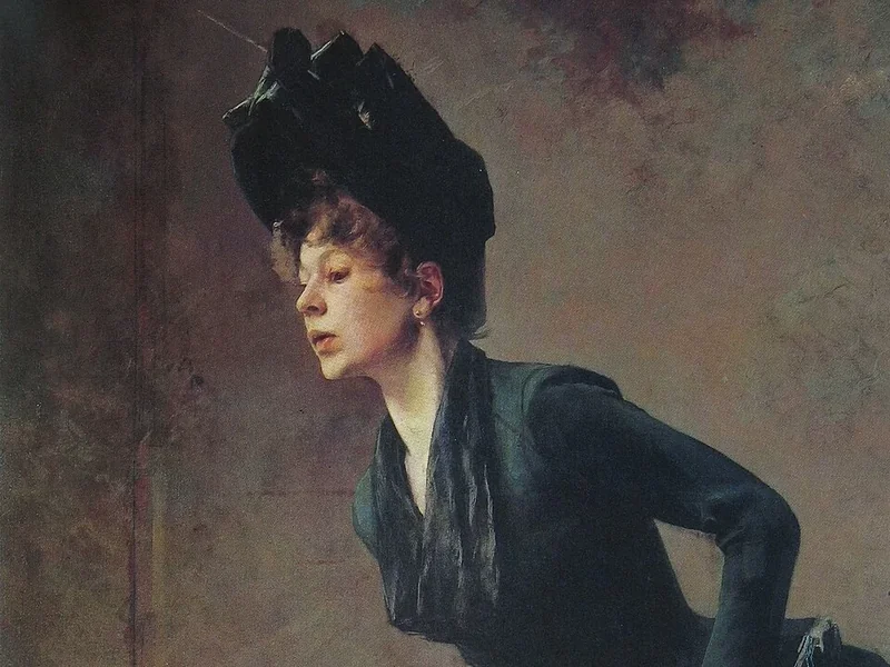 1849-Hugo von Habermann - Giovane signora, 1889